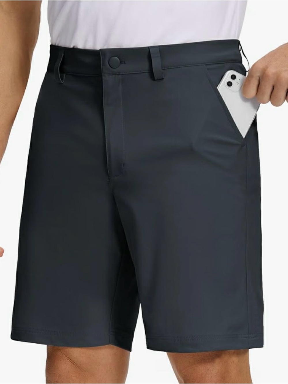 WILLIT Men's Flat Front Performance Shorts - charcoal gray 36”w/7” inseam NWT